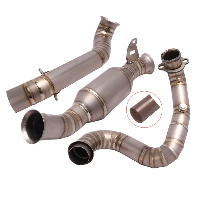 

For KTM690 DUKE 690 Husqvarna 701 Svartpilen Motorcycle Exhaust System Titanium Alloy Front Link Pipe Catalyst
