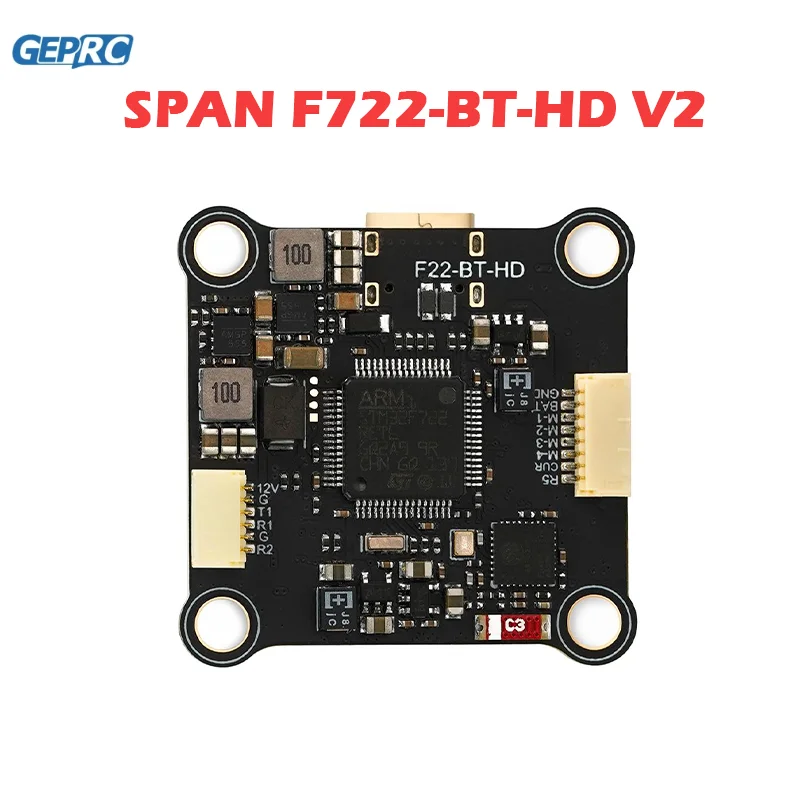 

Контроллер полета BlackBox GEPRC SPAN F722-BT-HD V2 Stack F722 512 Мб BL32 50A 96K 4 в 1 ESC 3-6S 30x30 мм для беспилотных летательных аппаратов FPV