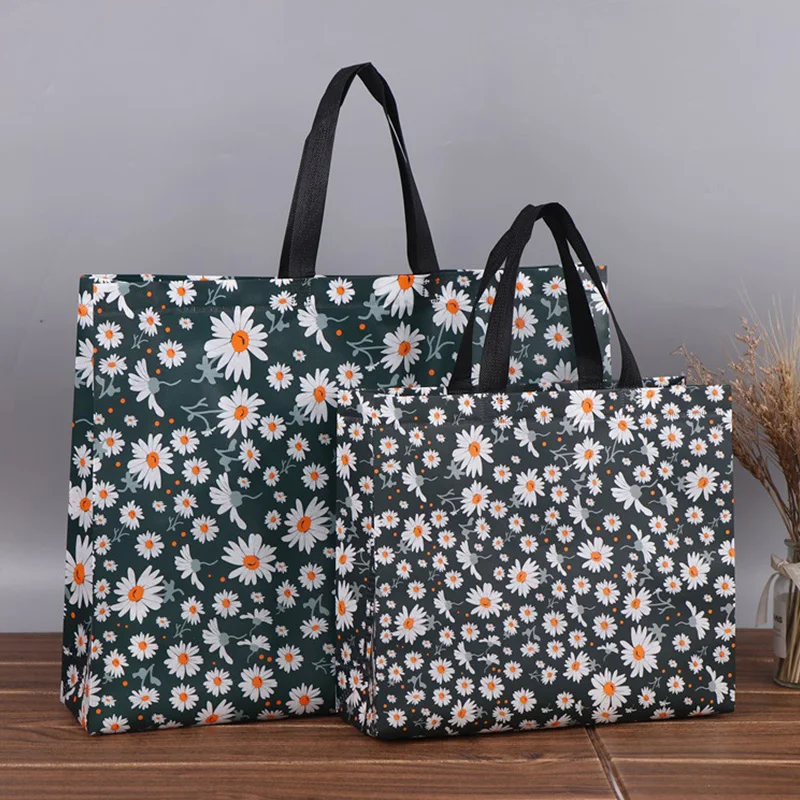 

1PC Tote Bag Shopping Bag Eco Waterproof Non-Woven Fabric Reusable Foldable Large Capacity