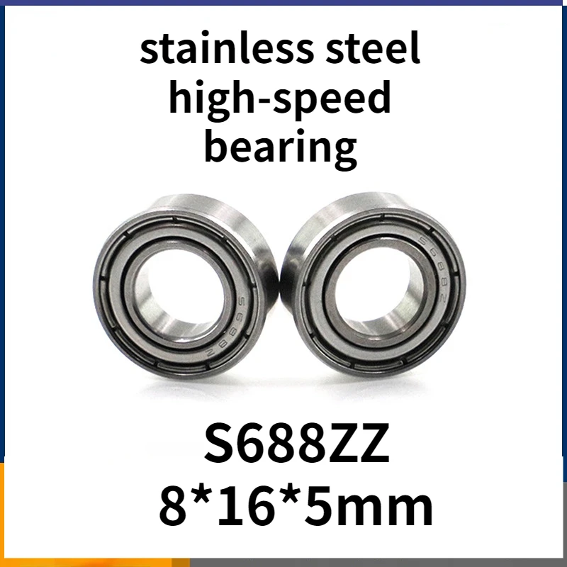 

Inner bore 8 Outer diameter 16 5mm thickness stainless steel bearing S688 bearing for salt-spray resistant bathroom environment