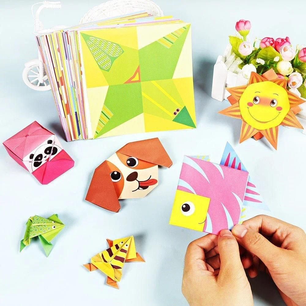 

54 Pages 27 Styles Montessori Toys DIY Kids Craft Toy 3D Cartoon Animal Origami Handcraft Paper Art Learning Educational Toys