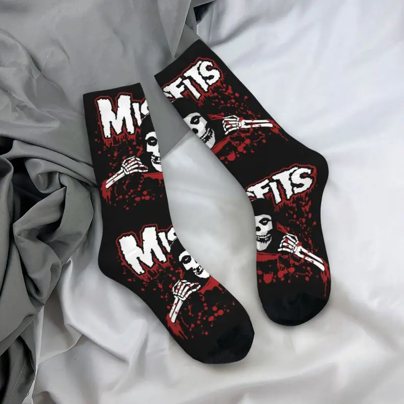 Забавные мужские носки на заказ в стиле рок-панк с принтом черепа