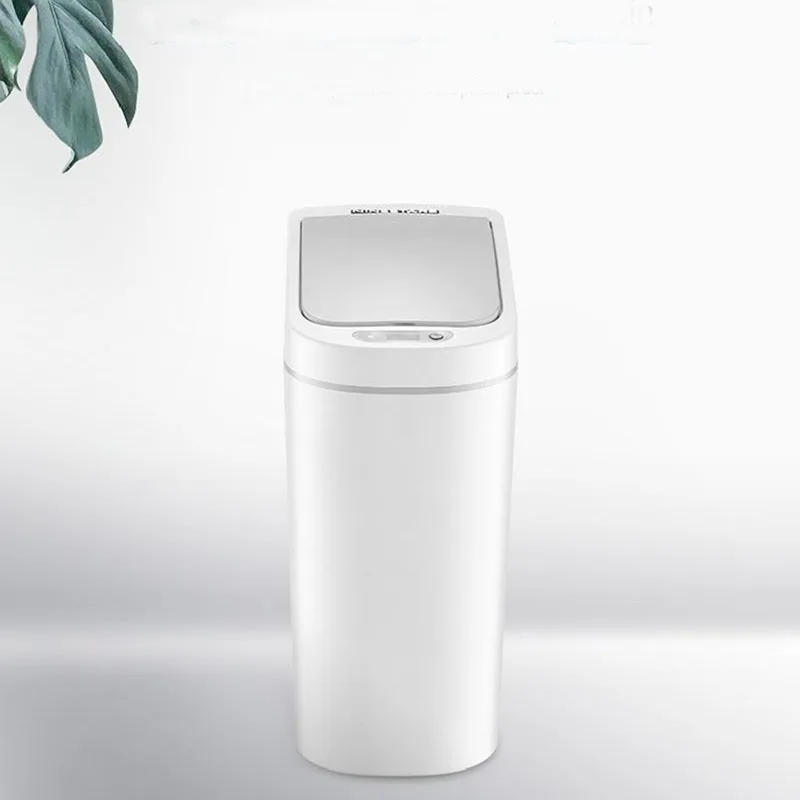 

Новый бутик, мусорная корзина для туалета, Индукционная Водонепроницаемая мусорная корзина, пластиковая креативная домашняя Изысканная ку...