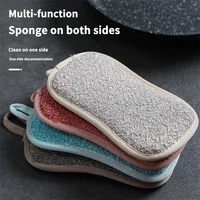 2pcspack kitchen double sided cleaning sponge wipe household dishwashing scouring pad sponge block dishwashing cleaning cloth