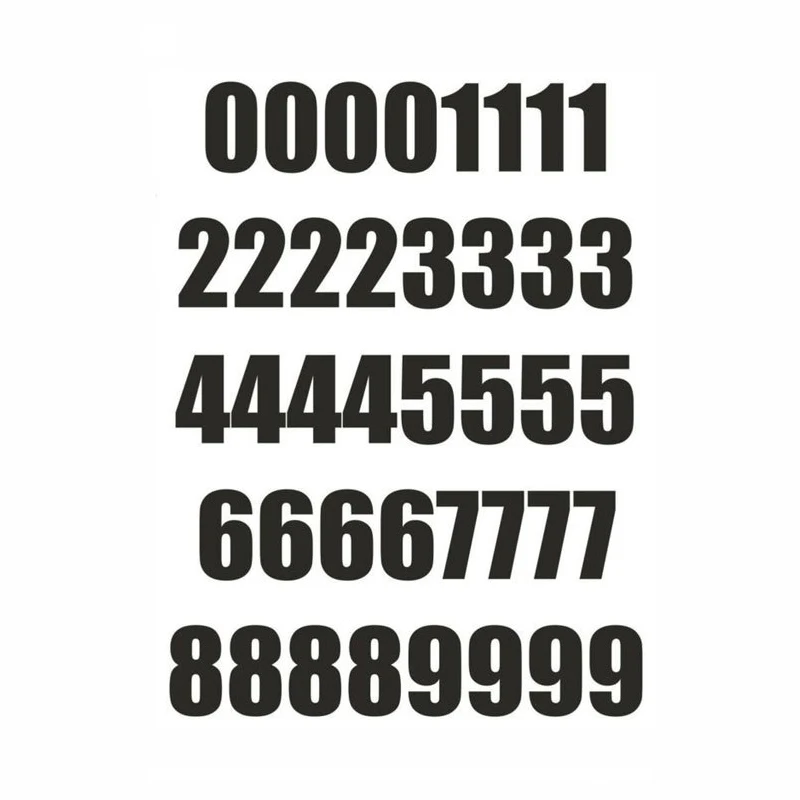 

40*25 мм 40 шт. лист с цифрами, наклейка, виниловая наклейка, автомобиль, велосипед, дверь, колесо, Бин, гонка