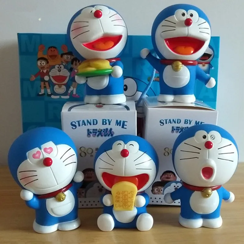 

Japan Anime Birthday Gifts Cute Mystery Box Doll Model Cartoon Doraemon Stand By Me 80th Blind Box Toys Figure Collections
