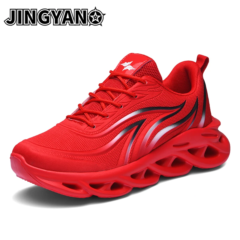 New Casual Sports Shoes Men's Flame Running Shoes Light Blade Breathable Comfortable Light Outdoor Jogging Fashion Shoes 38-47