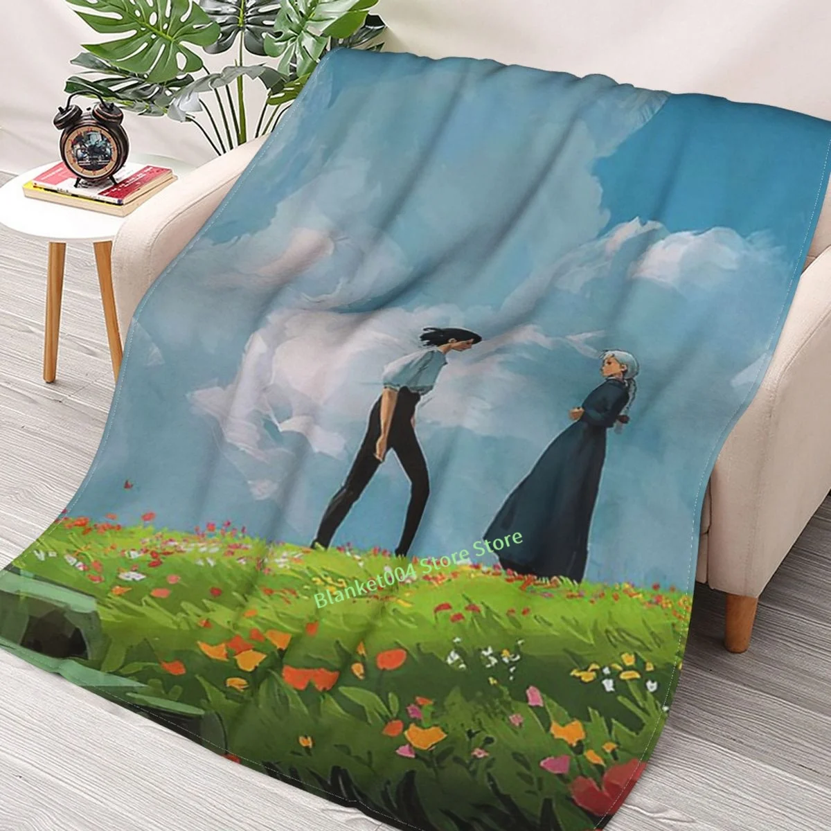 

Howls Moving Castle Throw Blanket 3D printed sofa bedroom decorative blanket children adult Christmas gift