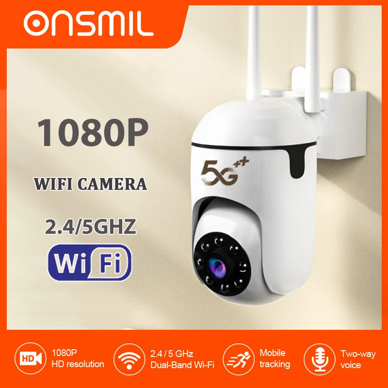 

IP-камера Onsmil 1080P уличная Беспроводная с датчиком движения и автослежением