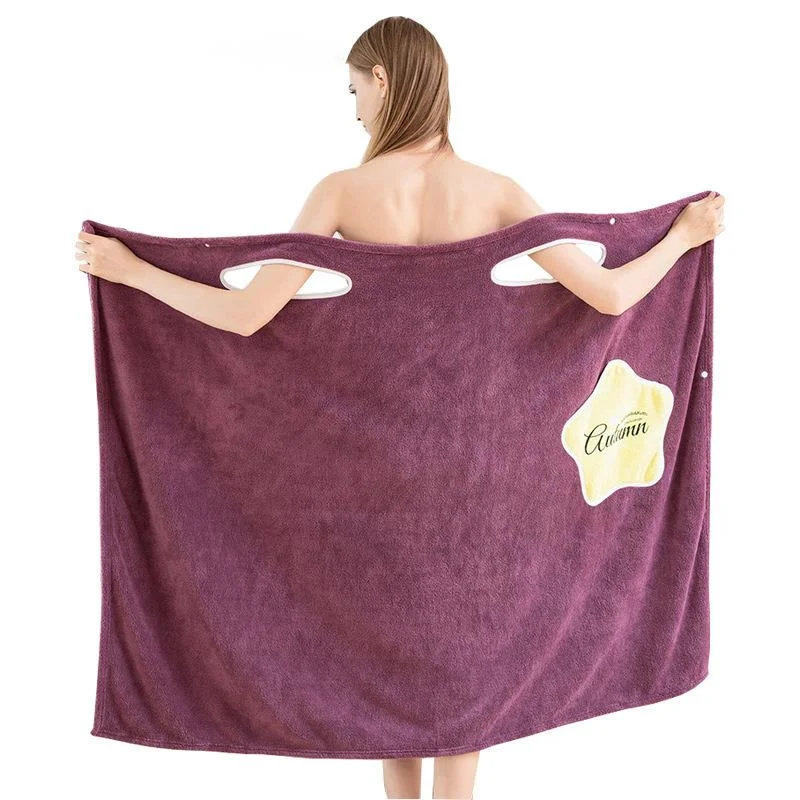 

New Wearable Bath Towel Superfine Fiber Towels Soft and Absorbent Chic Towel for Autumn Hotel Home Bathroom Gifts Women Bathrobe