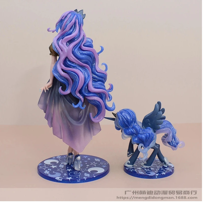 Фото Аниме-фигурка My Little Pony: Принцесса Луна в стоячей позе, модель из ПВХ, статуэтка, игрушка, кукла, декор для стола, коллекционный подарок в коробке №3
