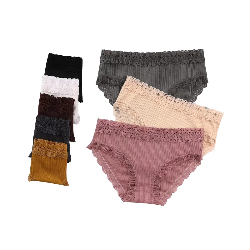 

New women's lace panties women's mid-waist underwear panties