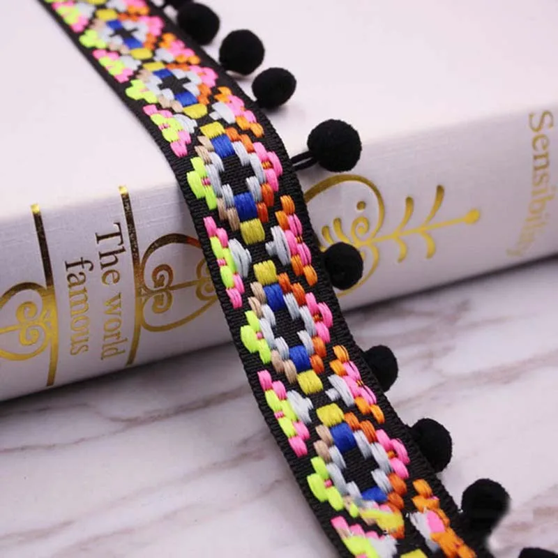 5/2/1 ярд/Лот помпон кисточка шар отделка кружевная ткань Швейные аксессуары