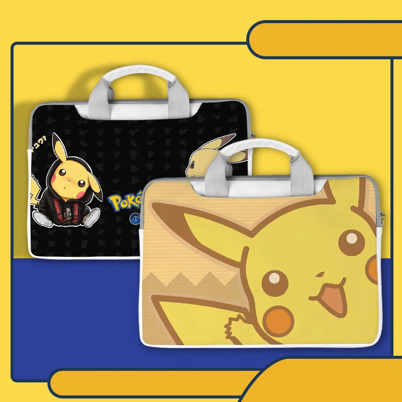 

Anime Pokemon Pikachu Laptop Bag 13 14 15 Inch Waterproof Notebook Bag Sleeve For Macbook Case Shoulder Handbag Briefcase Gifts
