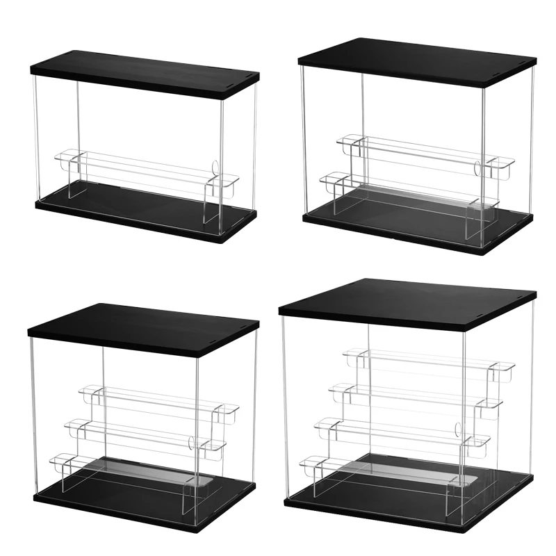 

Прозрачная акриловая витрина 2/3/4/5 яруса, органайзер для столешницы, Пылезащитная витрина с фотоэлементами для коллекционных игрушек