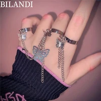 bilandi modern jewelry butterfly ring 2022 new trend hot selling personality geometric metal ring for women party gifts