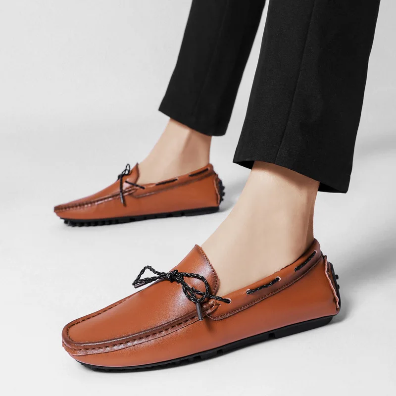 Дешевые лоферы из мягкой искусственной кожи Качественная мужская повседневная