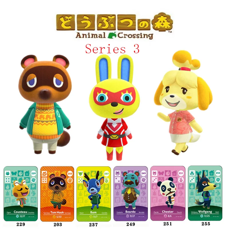

Game 3 WIIU Language Carte Series Crossing NS Animals Card Set Edition Compatible Animal Amiibo Third NFC English Cards Switch