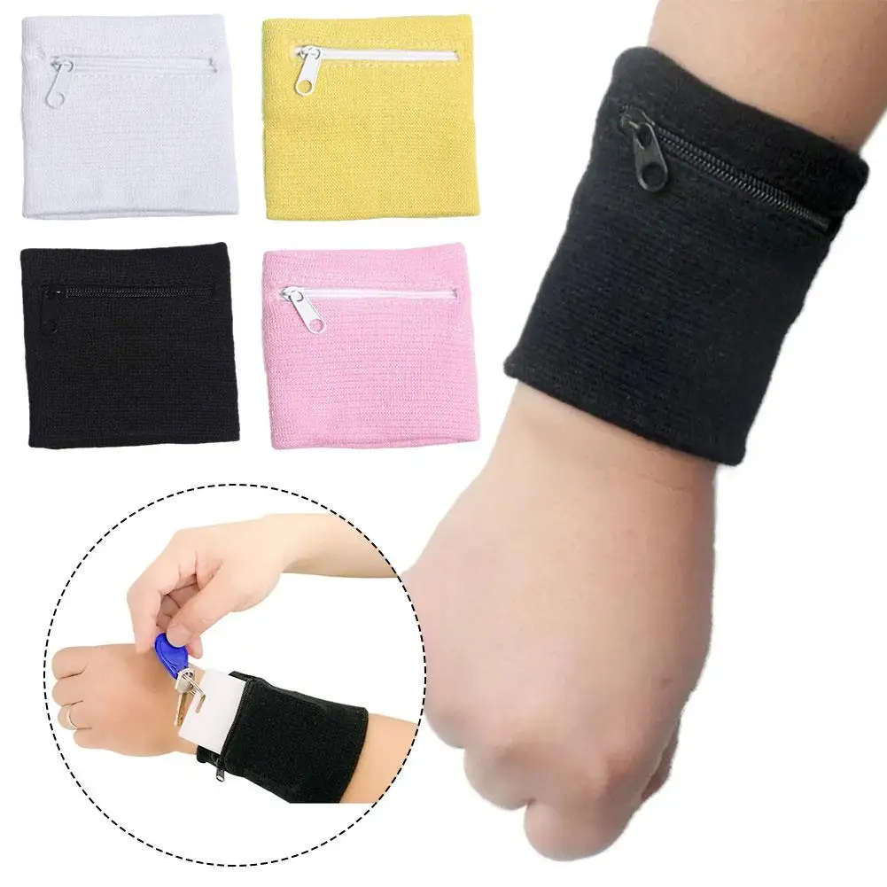 

Sports Wristband Coin Purse Wrist Guard Zipper Wrist Storage Sweatband Purse Key Band Band Cards Bag Arm Bags Running Walle J1R4