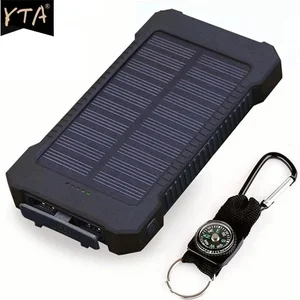 Top Solar Power Bank Waterproof 50000mAh Solar Charger 2 USB Ports External Charger Powerbank For Xi