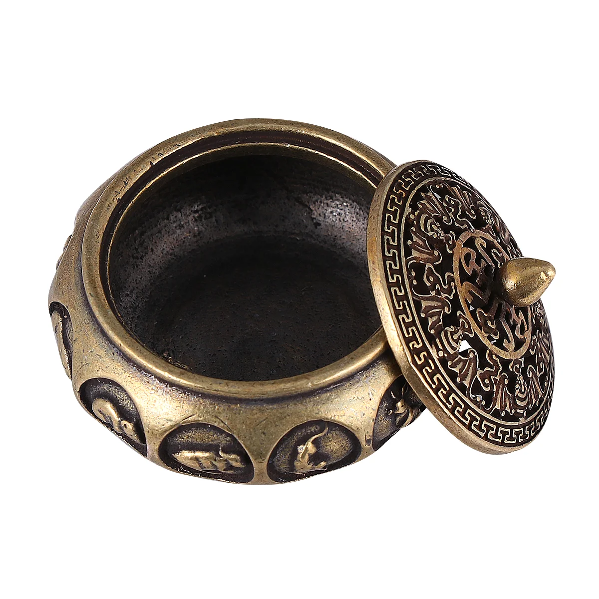 

House Ornaments Burn Holder Lotus Leaf Powder Burner Brass Burner Insense Retro Holder