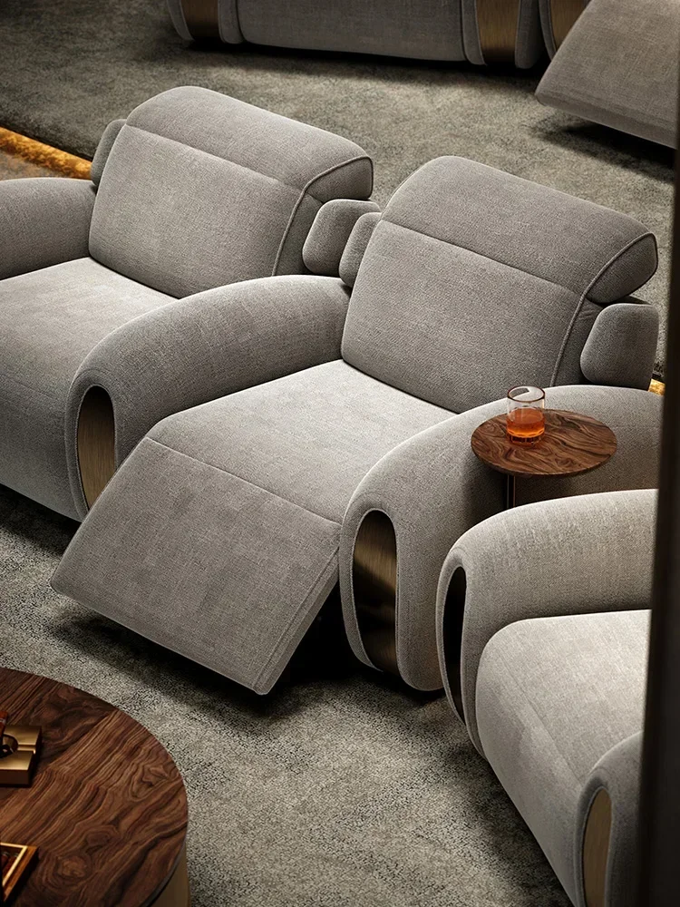 Italian audio-visual functional sofa villa whole house custom private cinema series light luxury fabric