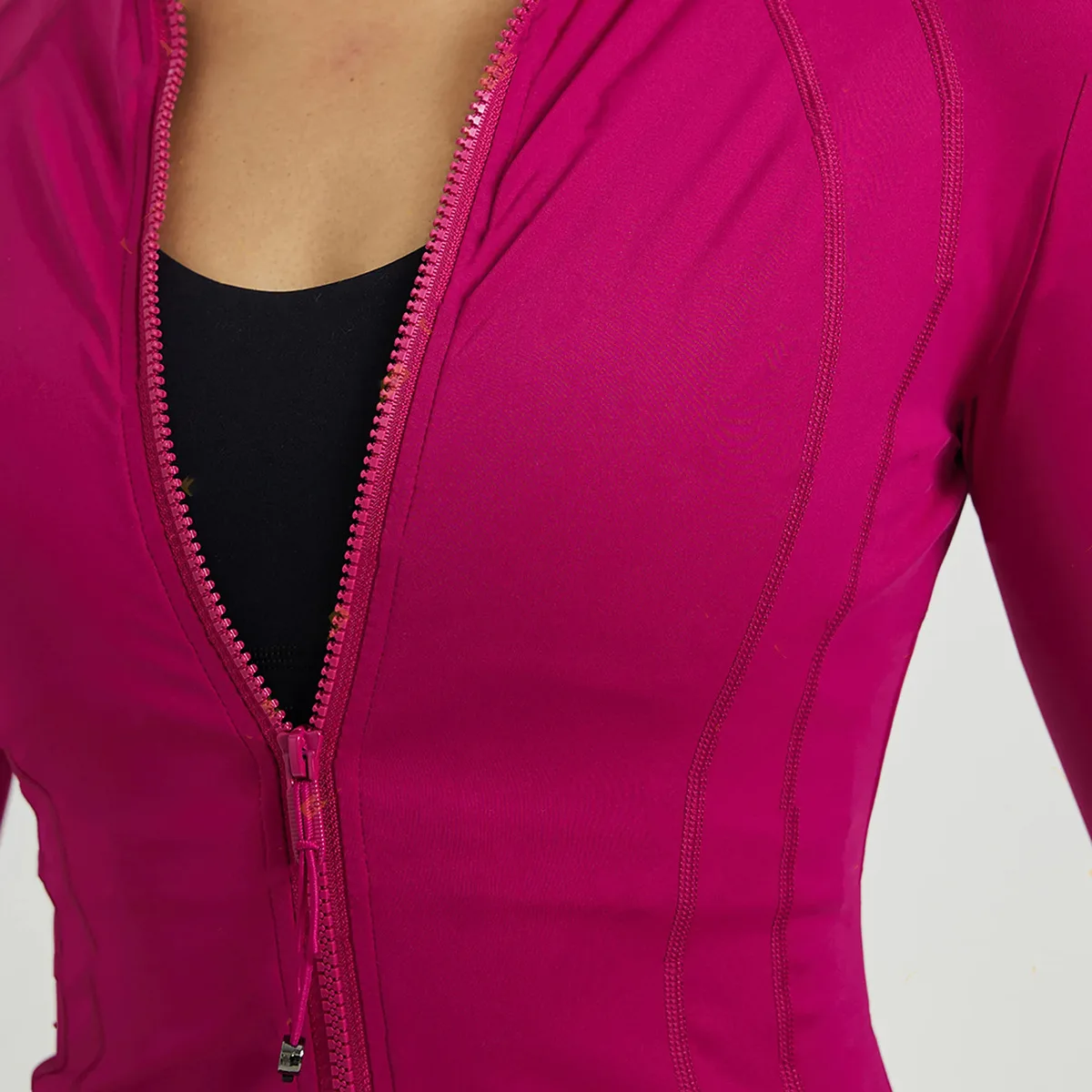 2024Winter High Elastic Peach Yoga Jackets Solid Clothes Long Sleeve Silm Fit Jacket Women Zipper Fitness Running Coat