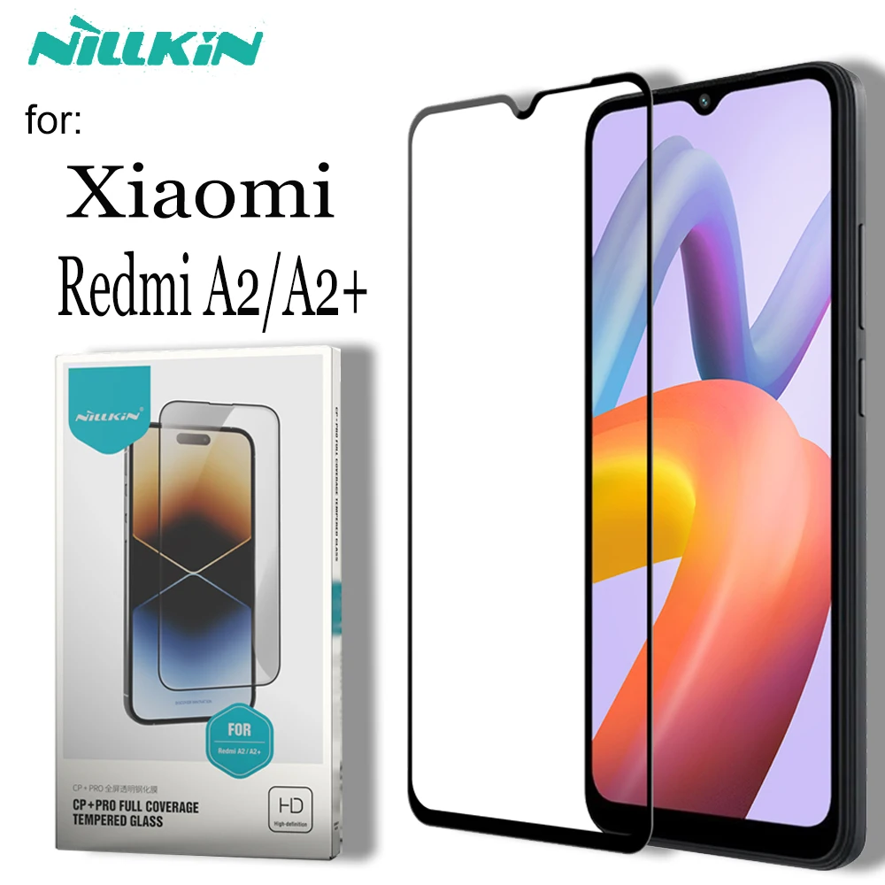 

for Xiaomi Redmi A2 Tempered Glass Screen Protector Nillkin 9H Clear Transparent Full Cover Coverage Film on Redmi A2+
