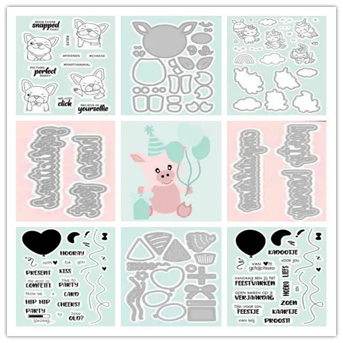 Новое поступление предзаказа свиньи Металлические ножницы для ручного изготовления скрапбукинга / фотоальбома Декоративная тисненая бумажная открытка