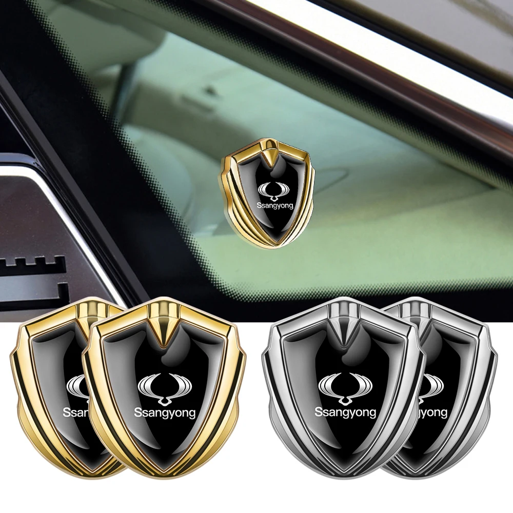 

3D Metal Car Body Stickers Custom Badges Auto Styling Decoration Accessorie For Ssangyong Actyon Tivolan Rexton 2 Stavic Korando