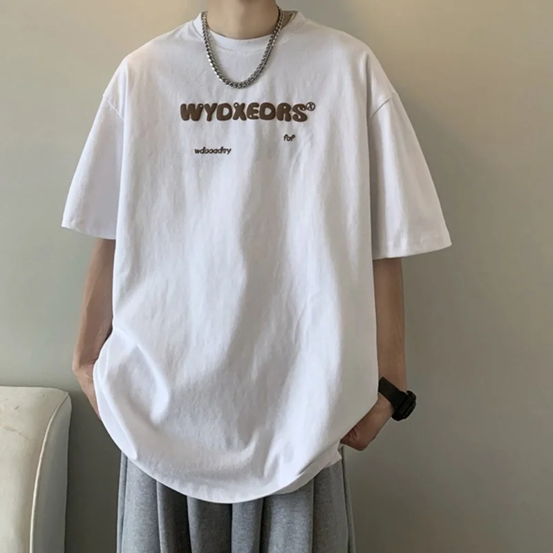 

Мужская футболка с коротким рукавом 2022 плотная текстурная Повседневная футболка с коротким рукавом Мужской Топ с длинным рукавом летняя му...