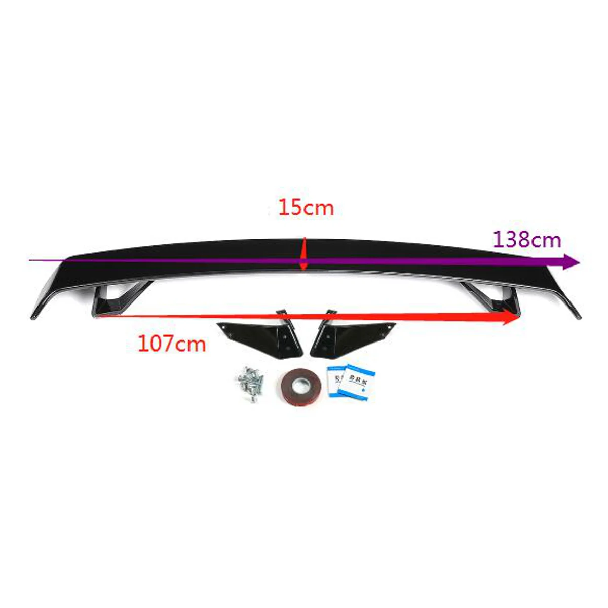 Внешний вид из углеродного волокна/Черный Автомобильный задний спойлер для