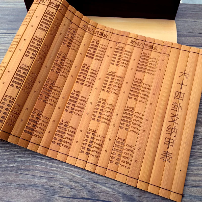 Шестигранные грамы I Ching 64 бамбуковые накладки Najia в быструю клетку шестигранные