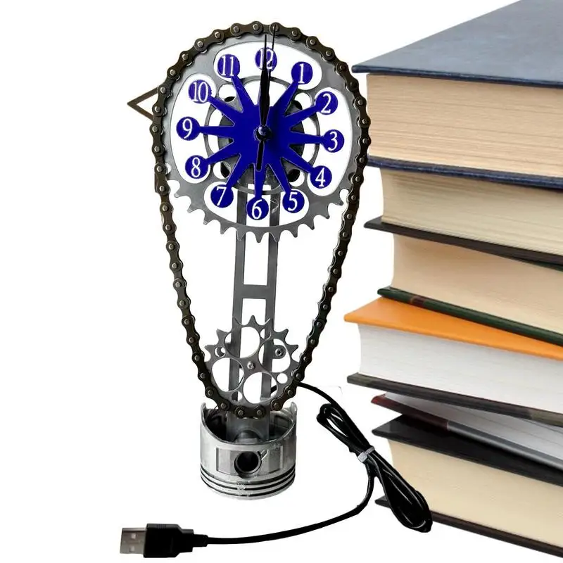 

Rotary Gear Clock Rotating Metal Gear Clock Custom Electric Design Decoration Supplies For Homes Dormitories Schools Offices