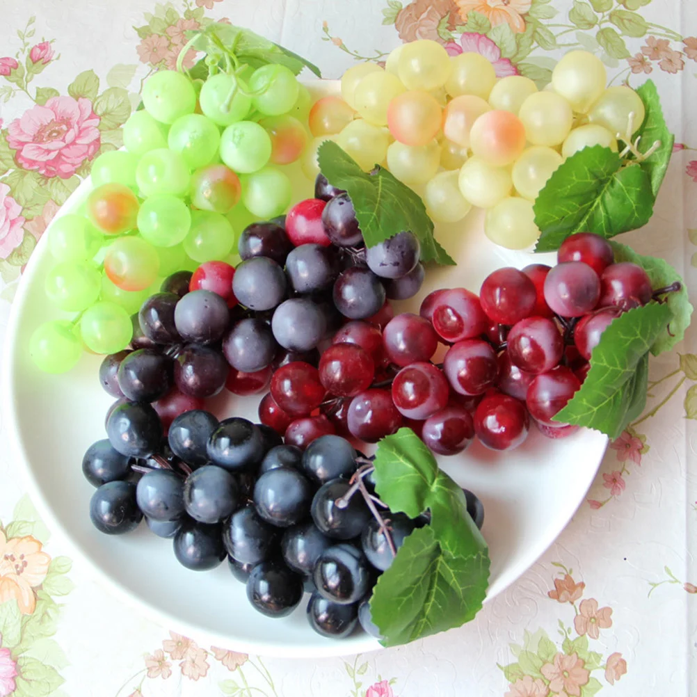

3PCS Artificial Fruits Lifelike Artificial Grapes Green Grapes Home Decoration Grapes Grape Vines for Decorating