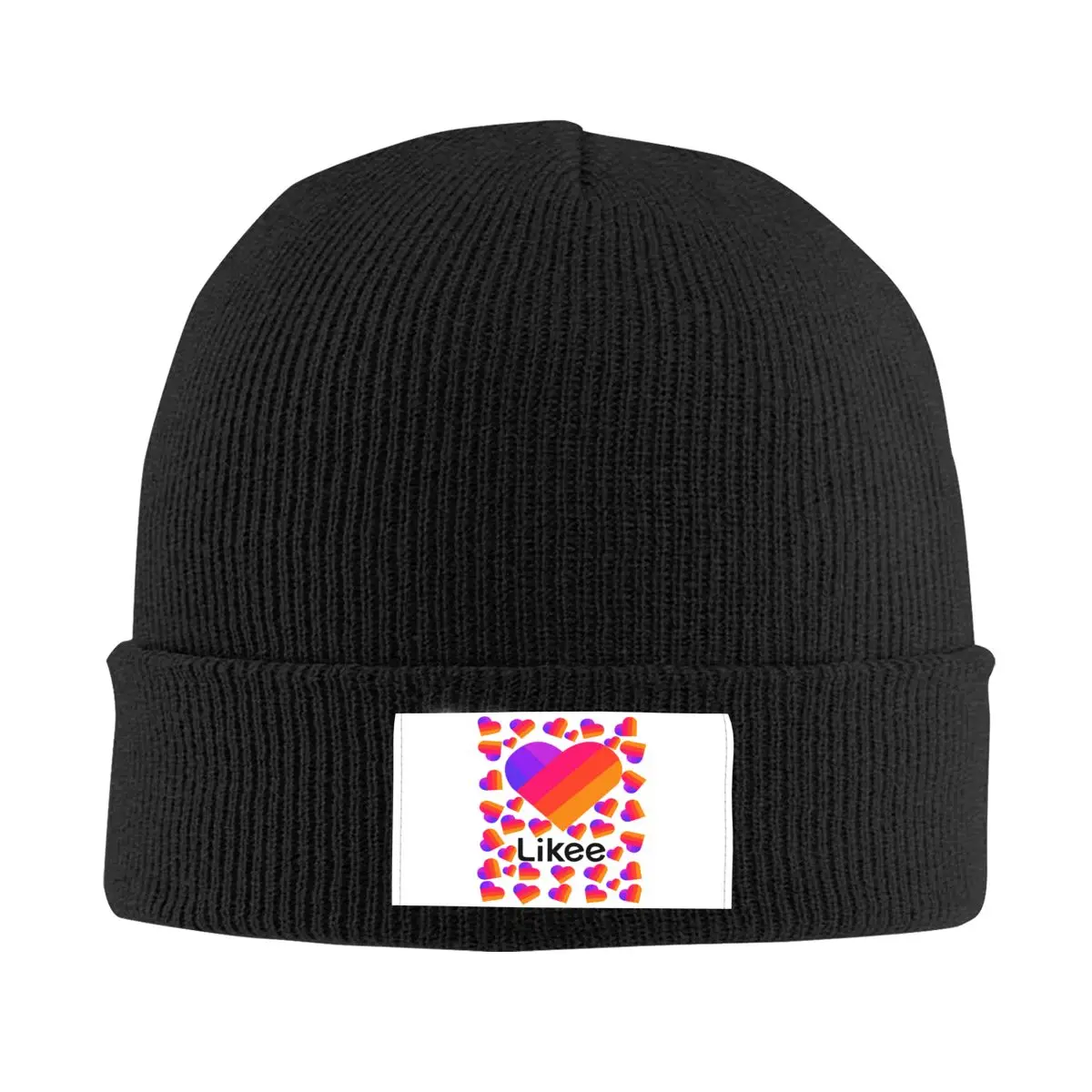 

Likee App Logo Likee Heart Rainbow Knit Hat Beanie Autumn Winter Hat Warm Hip Hop Cap for Men Women