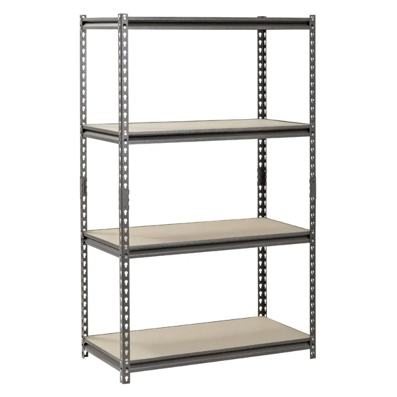 

Muscle Rack 36"W x 18"D x 60"H 4-Shelf Steel Freestanding Shelves, Silver-Vein,Warehouse Shelf