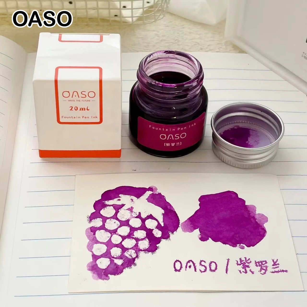 Фото Чернила для перьевых ручек OASO, 20 мл, различные цвета, в стеклянных флаконах, для Jinhao, Hongdian, Majohn, школьных и офисных принадлежностей, канцелярия. №4