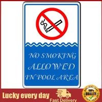 No Smoking Allowed in Pool Area Art Wall Decor Painting Tin Sign wall decoration  metal decor outdoor decor  room decor