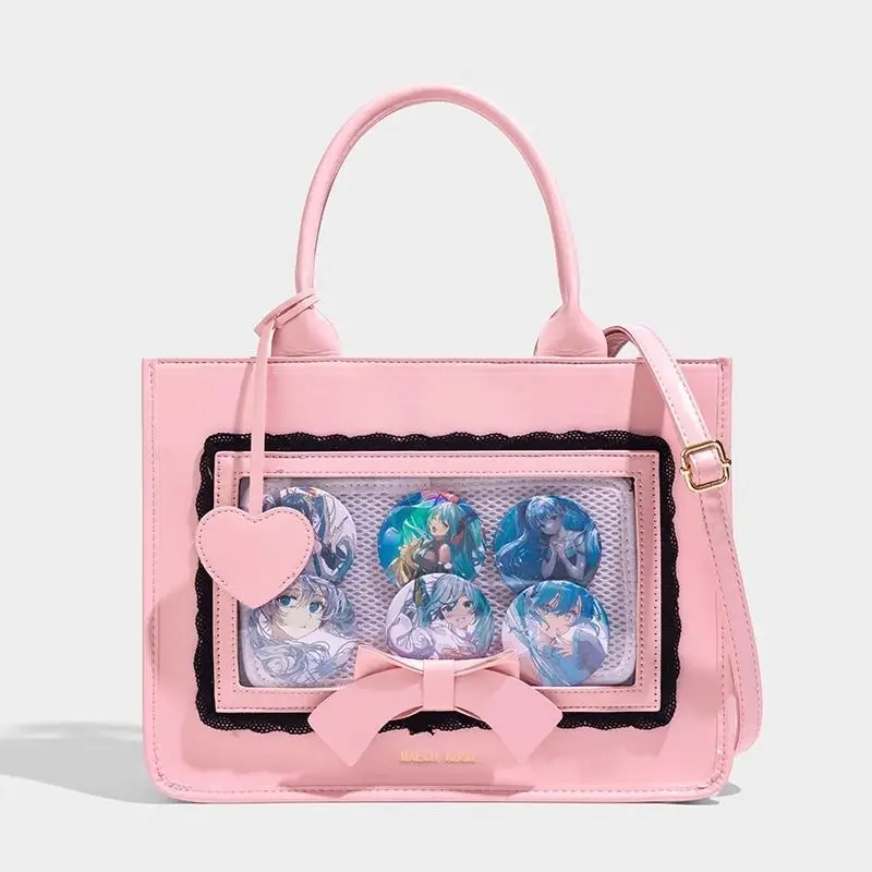 Сумка Ita новинка 2024 летняя Милая прозрачная милая через плечо с розовым дисплеем