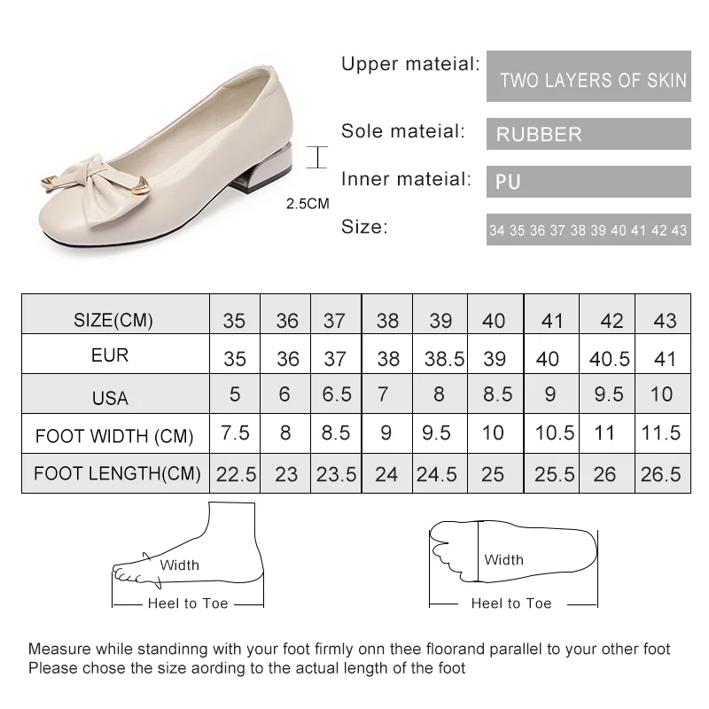 AIYUQI Women's Spring Shoes New 2023 Genuine Leather Mid-heel Red Shoes Women Round Toe Shallow Bow Women Shoes