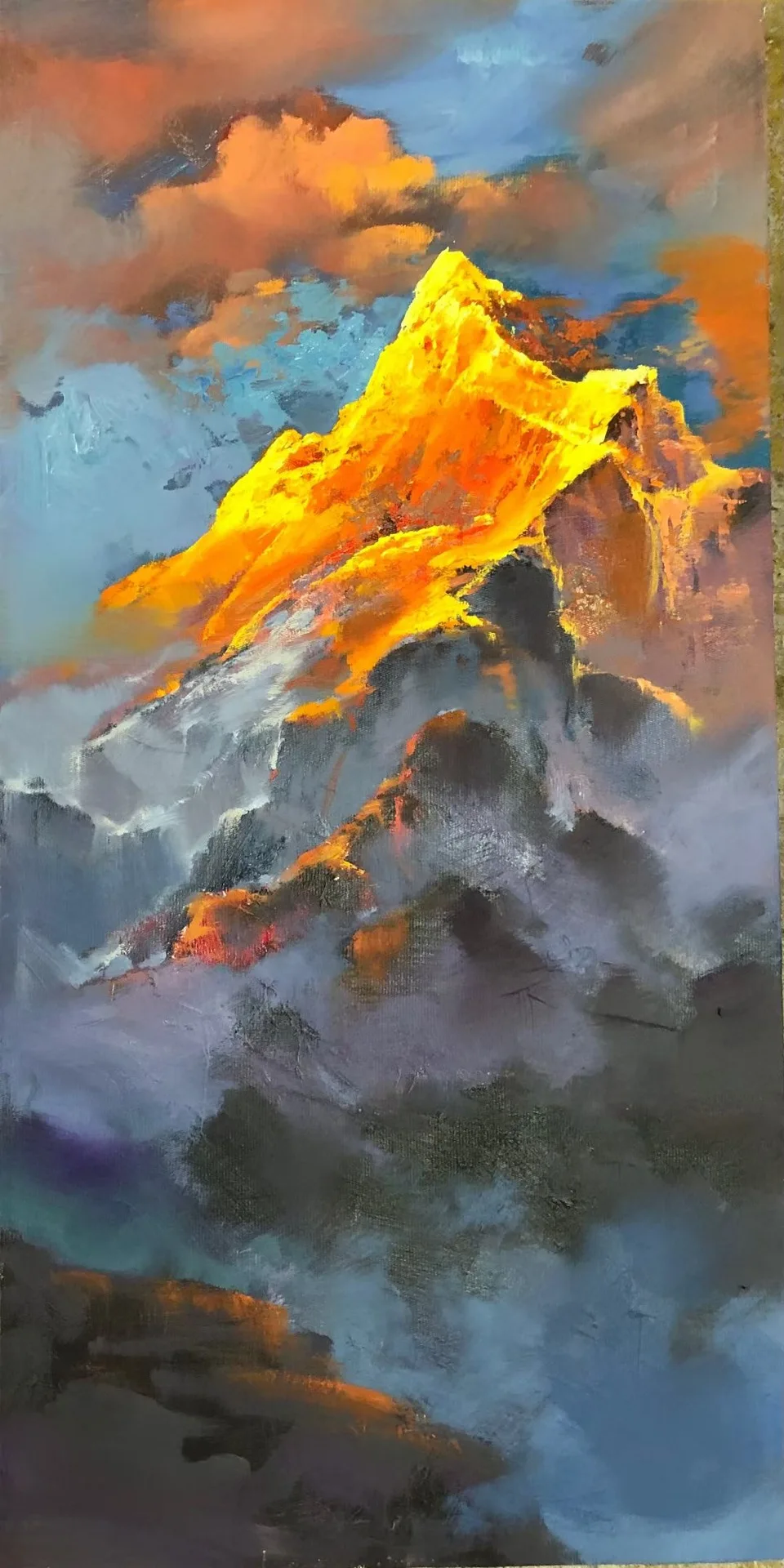 

1668004 Digital oil painting hand-painted oil painting planting starry sky painting living room porch decorative painting oil