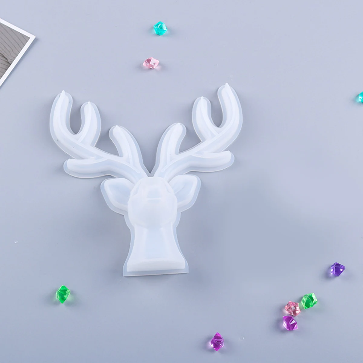 Силиконовая форма для головы оленя 3D смоляная рождественские гипсовые формы