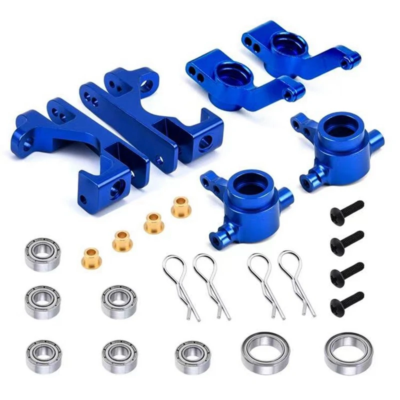 Metal Steering Block Caster Block C-Hub Stub Axle Carrier with Ball Bearing for Traxxas Slash 4X4 1/10 RC Car Parts