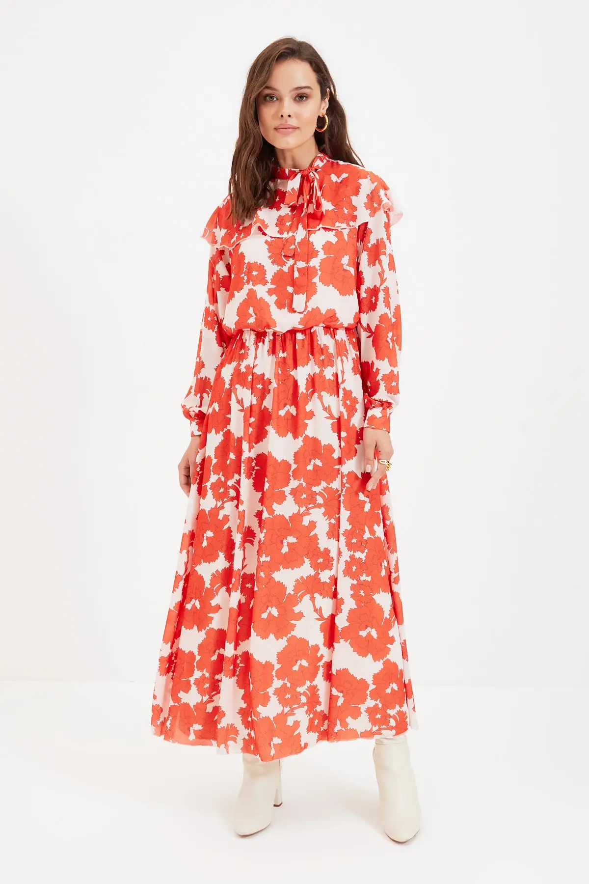 

Trendyol Scarf Collar Long Dress TCTAW22EB0072