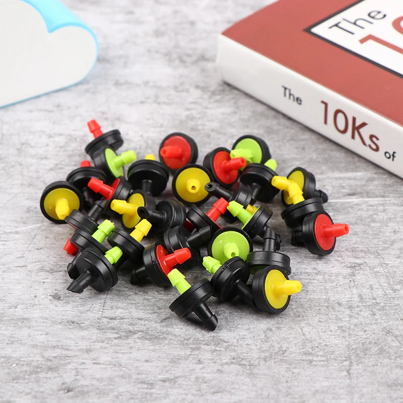 

10Pcs Flow 10L 20L 30L Pressure Compensating Drip Emitter Self-cleaning Drip Irrigation Water Regulator Pipe Hose PC Dripper