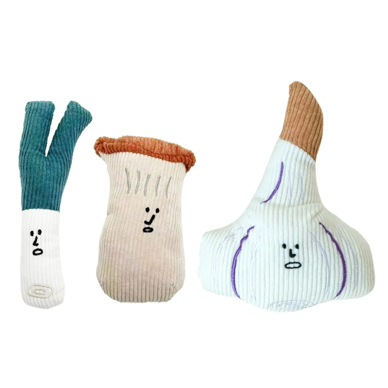 

Cute Dog Toy Vegetable Shape Squeaky Toy Pet Interactive Toy Vegetable Toy