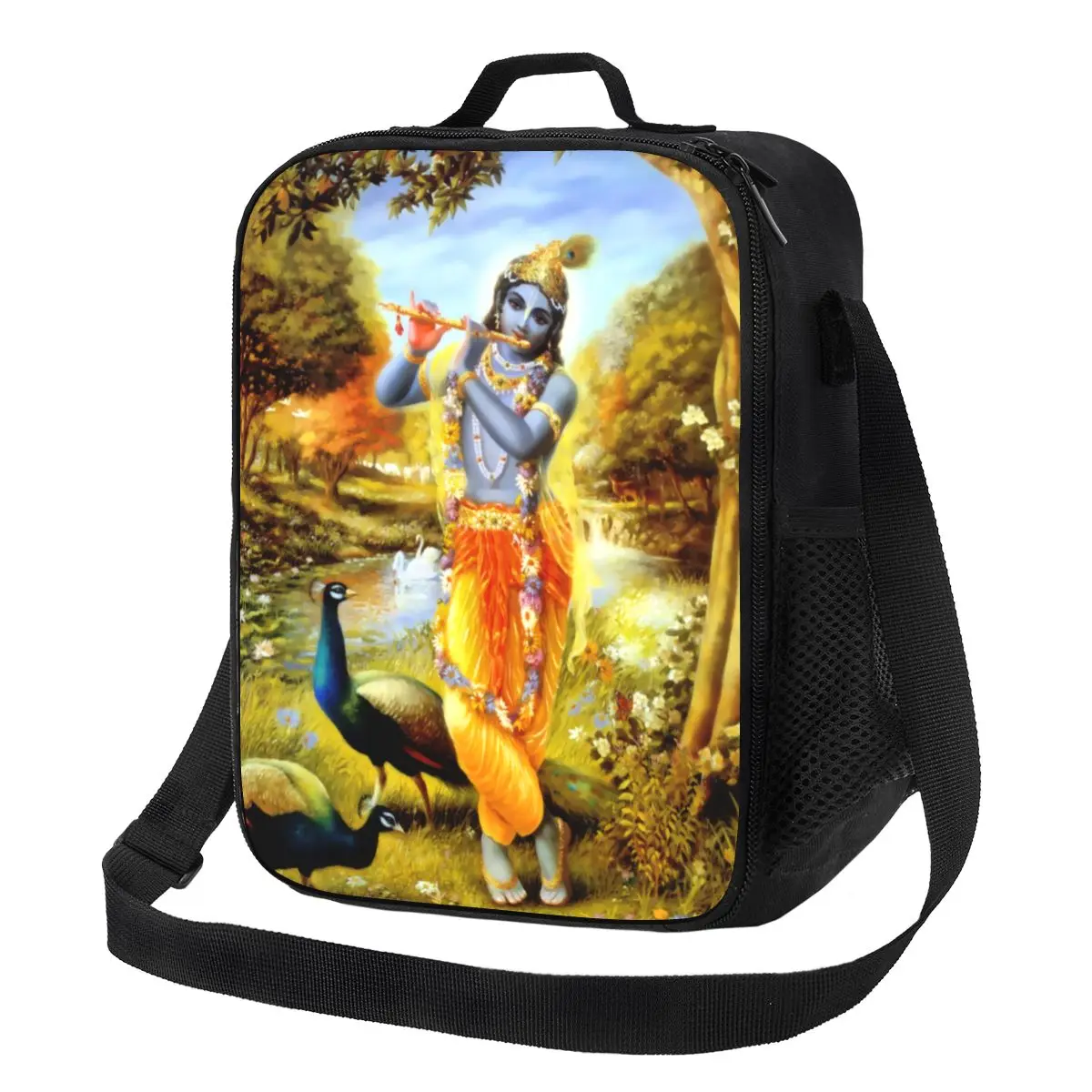 

Сумка для ланча Krishna с ручкой, сумка-холодильник для Бали и Кришны, Пляжная Красивая Термосумка для еды