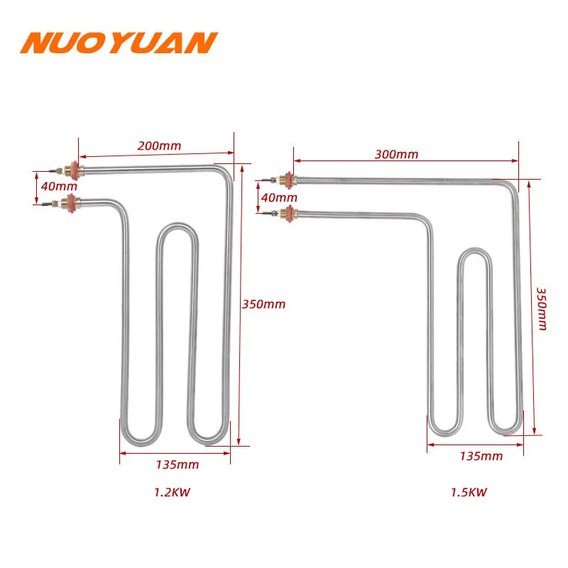 220V/380V Sauna Furnace Heating Tube Electric Resistance Dry Heater 1.2KW/1.5KW | Water Parts
