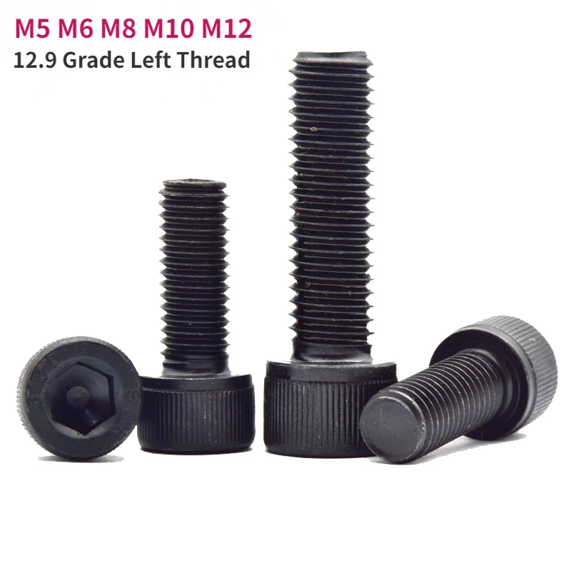 

M5 M6 M8 M10 M12 12.9 класс левая резьба винты обратный зуб Шестигранная головка болты с шестигранным углублением